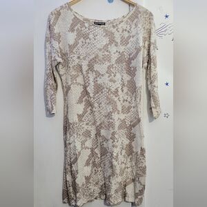 express snakeskin mini dress, size medium